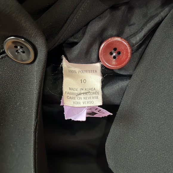 Tahari Vintage Black Padded Blazer - size 10 - Picture 5 of 11